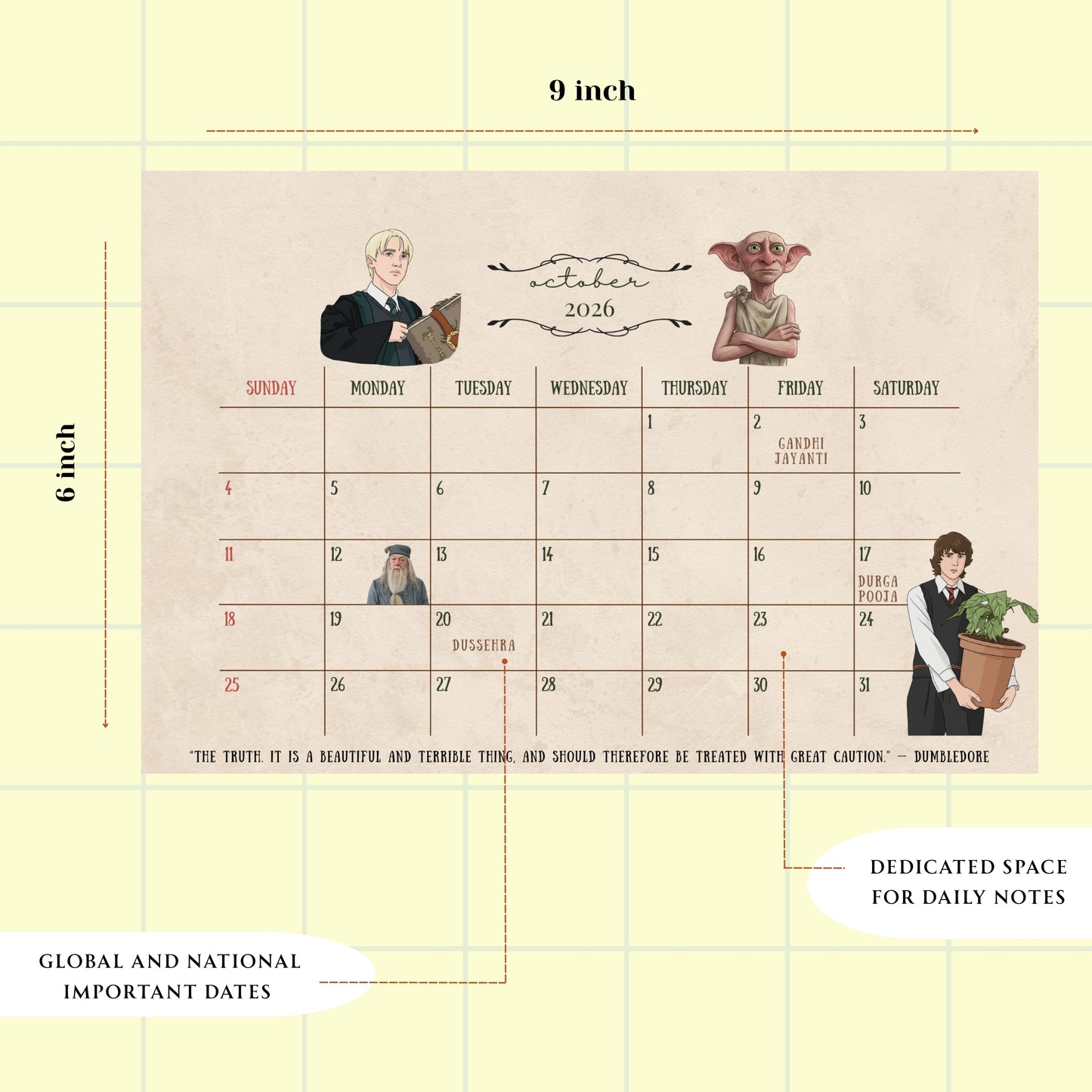 Harry Potter Calendar 2026