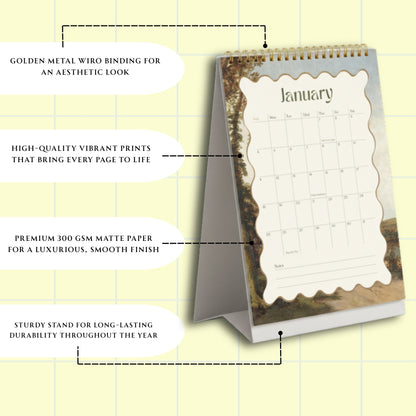 17th Century Vintage Calendar 2026