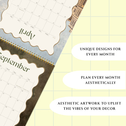 17th Century Vintage Calendar 2026