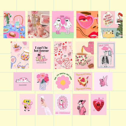 Pink Aesthetic Wall Art Bundle