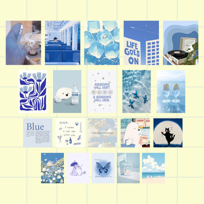 Blue Aesthetic Wall Art Bundle