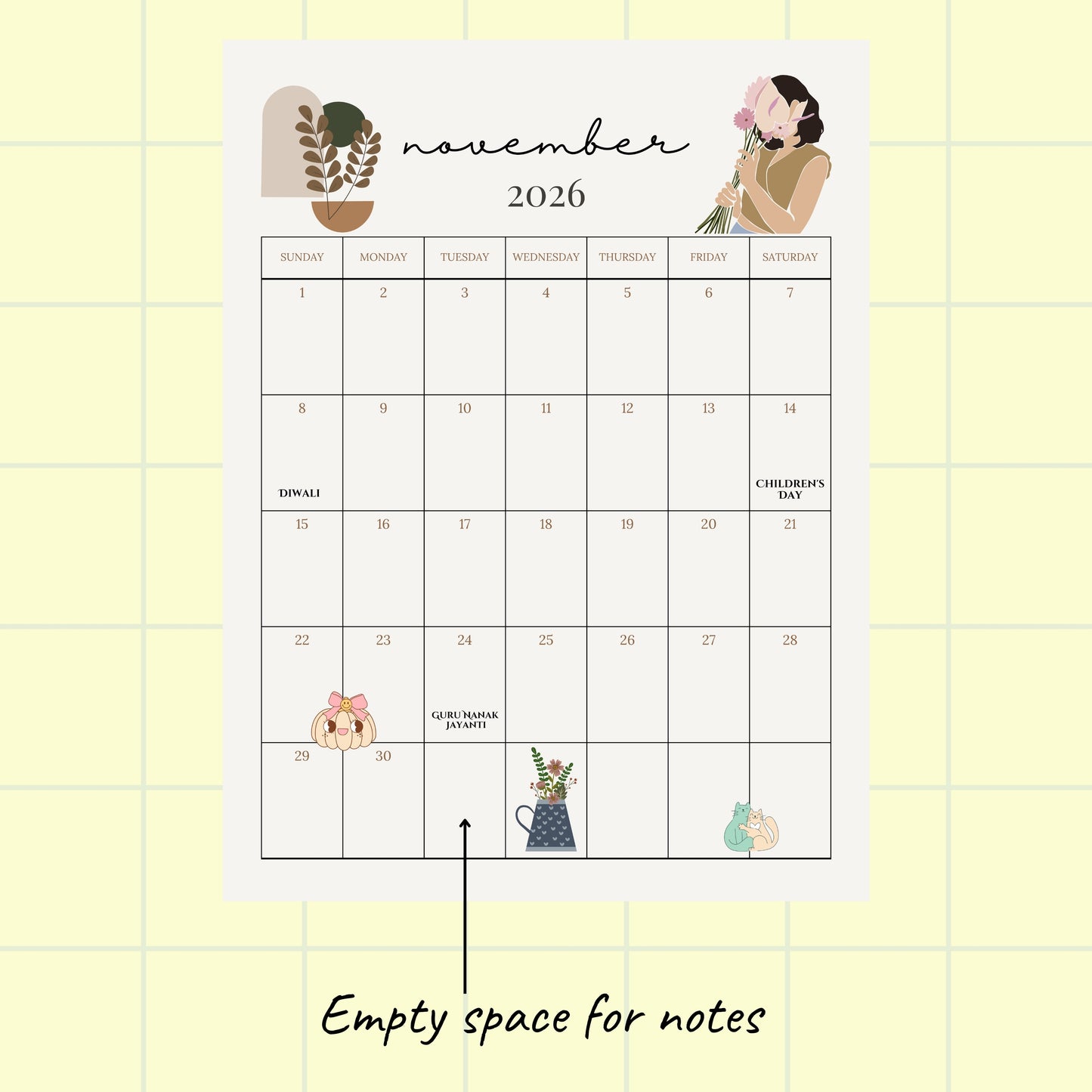 Aesthetic 2026 Calendar Posters - 6x8 inches