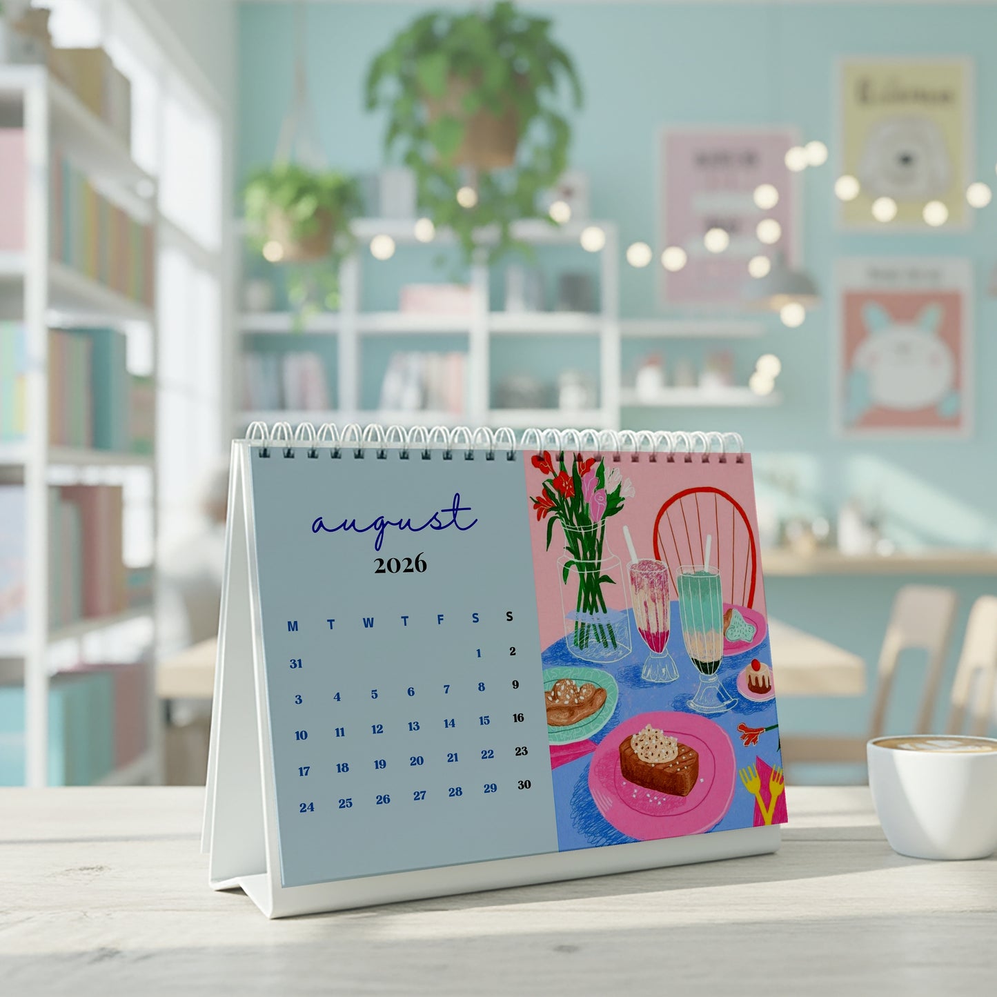 Blue Cat Calendar 2026