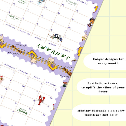 Friends Desk Calendar 2026 - 6x9 inches