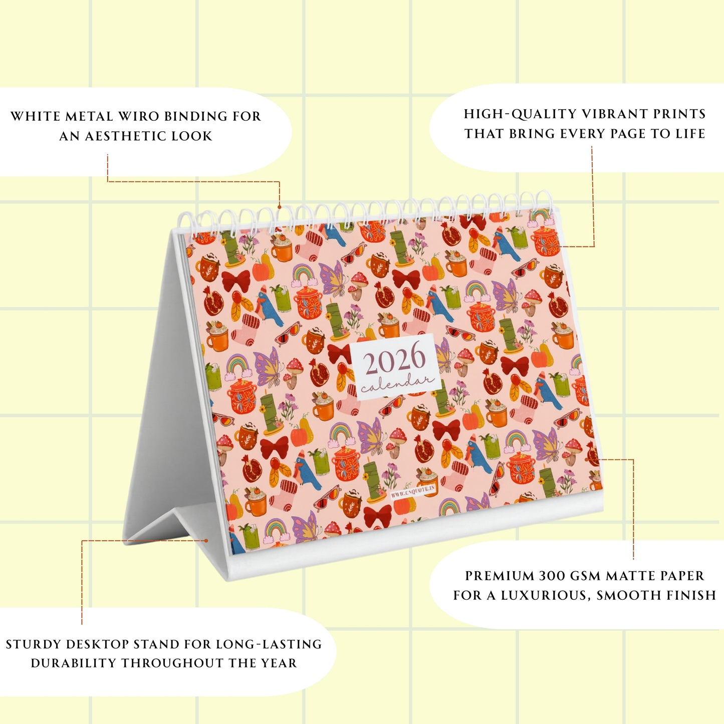 Aesthetic Colourful Calendar 2026