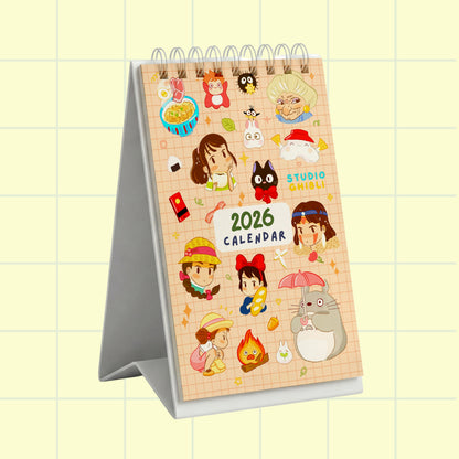 Studio Ghibli Desk Calendar 2026 - Colorful - 4x6 inches