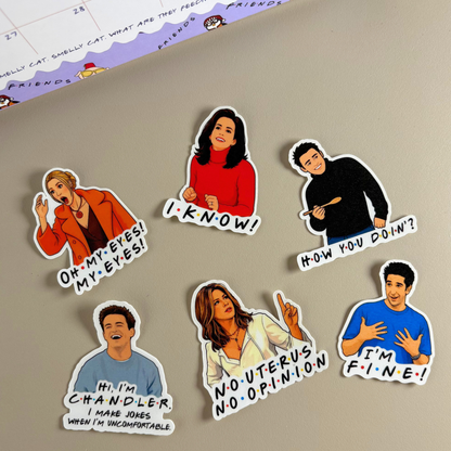 Friends Characters - Set of 6 Stickers