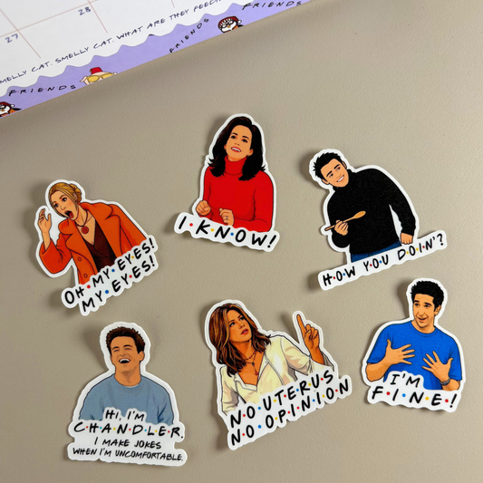 Friends Characters - Set of 6 Stickers