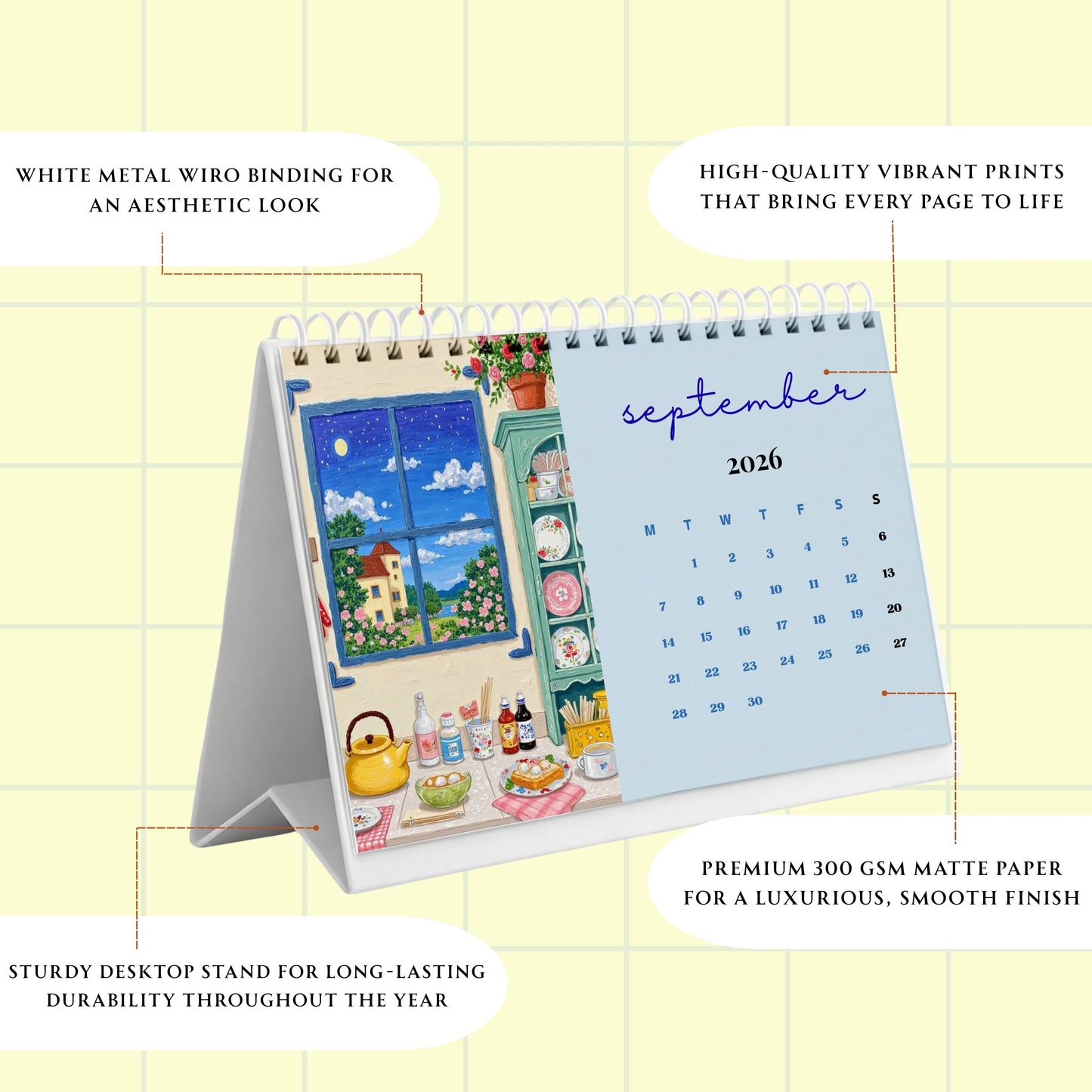 Blue Cat Calendar 2026