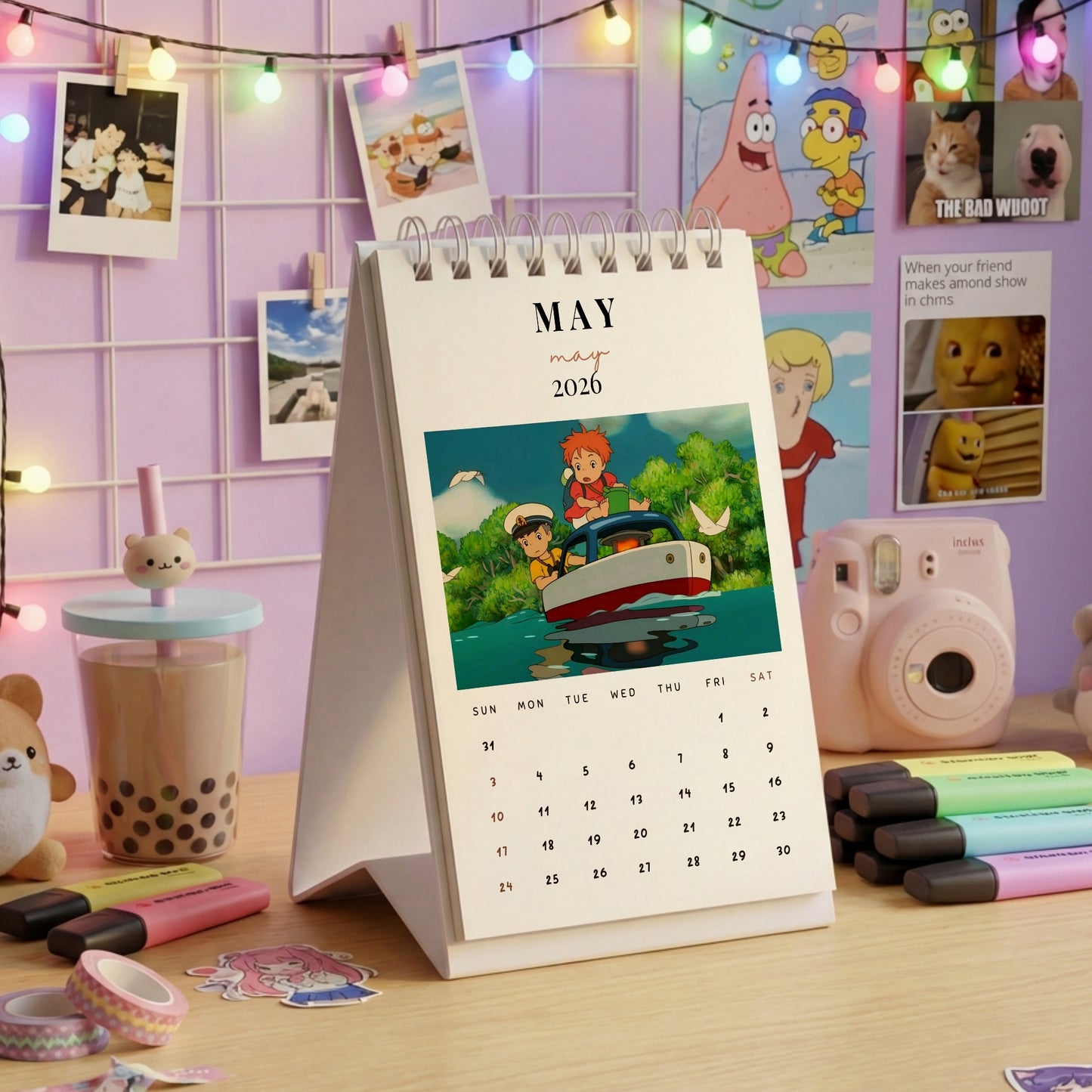 Studio Ghibli 2026 Desk Calendar - 4x6 inches