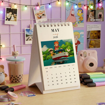 Studio Ghibli 2026 Desk Calendar - 4x6 inches