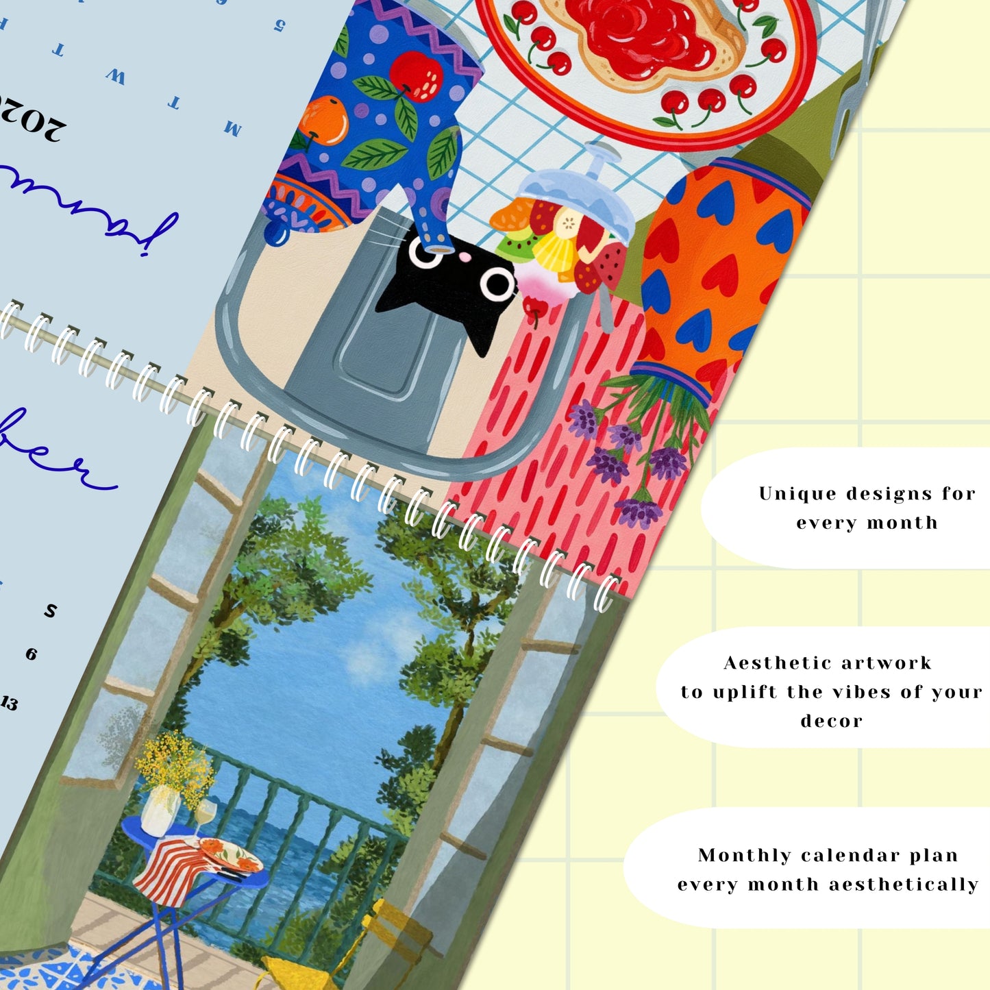 Blue Cat Calendar 2026