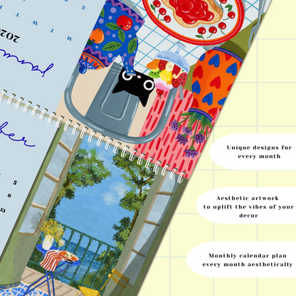 Blue Cat Calendar 2026