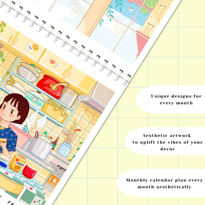 Studio Ghibli Desk Calendar 2026 - Colorful - 4x6 inches