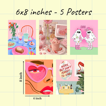 Pink Aesthetic Wall Art Bundle