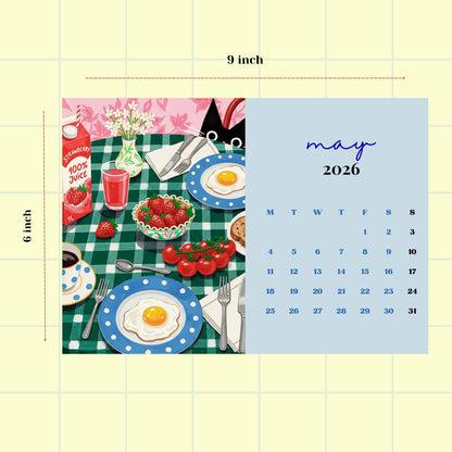 Blue Cat Calendar 2026