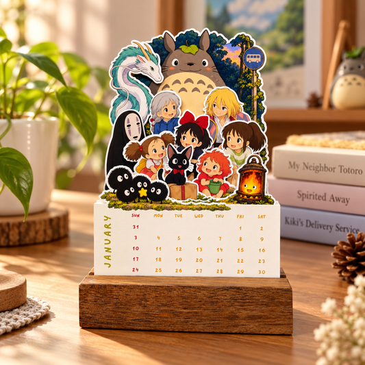 Ghibli Days 2027 - Wooden Desk Calendar