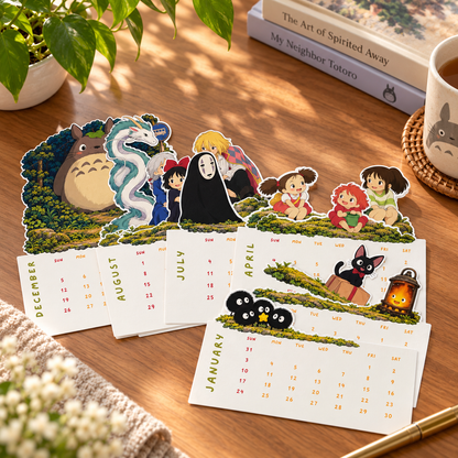 Ghibli Days 2027 - Wooden Desk Calendar
