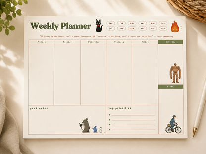 Studio Ghibli Weekly Planner