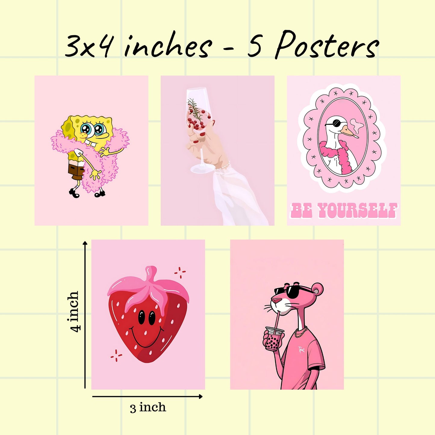 Pink Aesthetic Wall Art Bundle